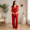 2 Piece Silk Froq Style Night Suit – Soft & Comfortable Summer Wear
