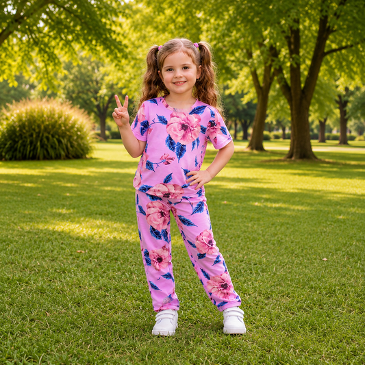 Dem Purple Kids Night Suit