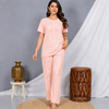 Dot Printed Style Night Suit-Peach