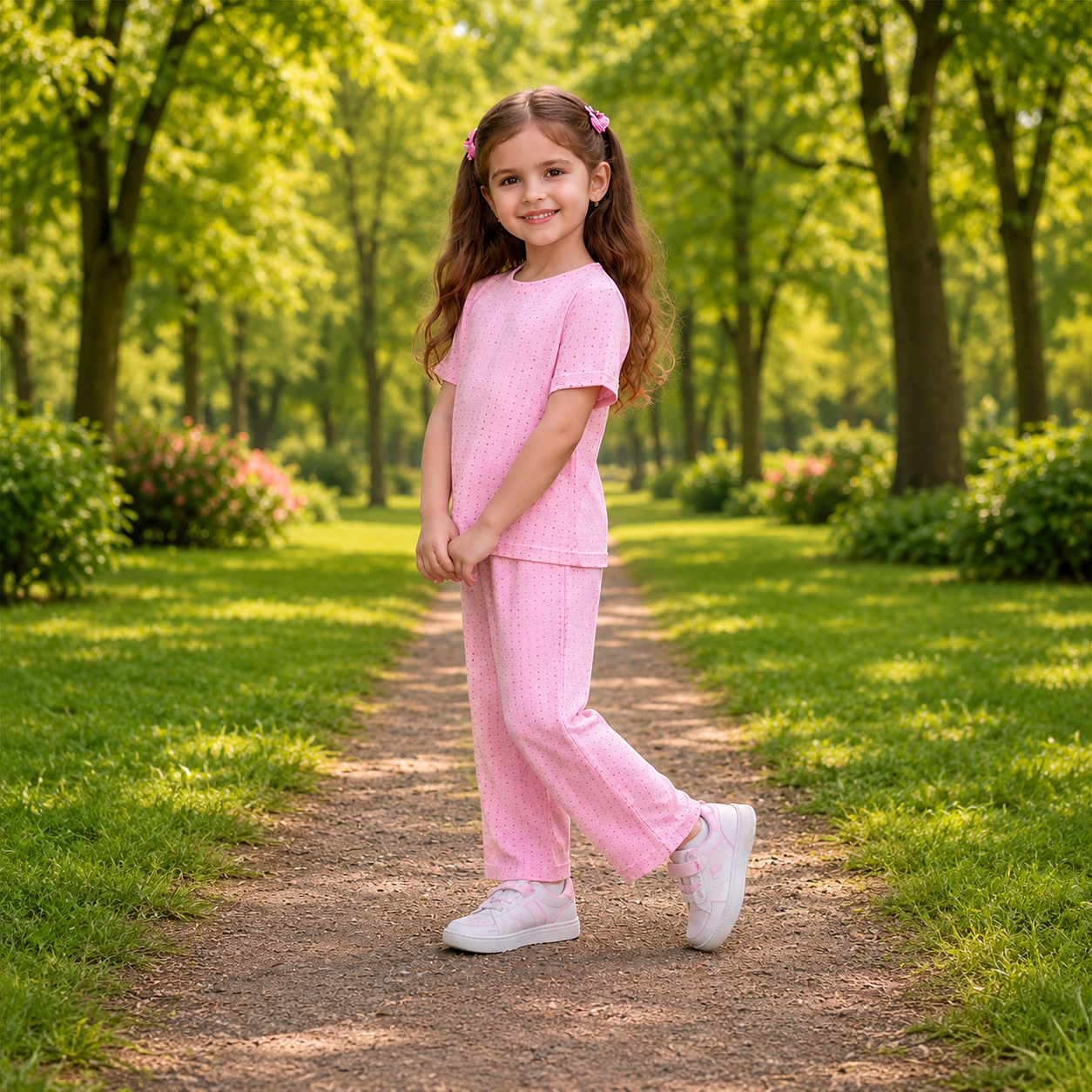 Dot Printed Kids Night Suit