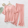 Peach Palazzo Style Night Suit