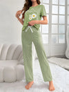 Sunflowers Heart Printed Night Suit