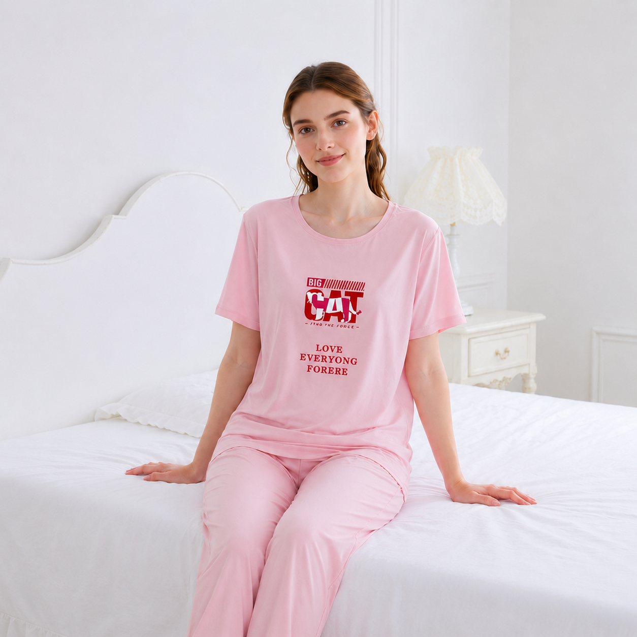 BIg Cat Printed Night Suit