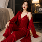 3 Piece Silk Full Style Nightwear  Set
