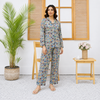 Imported Linen Bubble Grey 2-Piece Linen PJ Sets