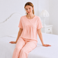 Dot Printed Style Night Suit-Peach