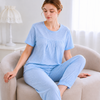 Dot Printed Style Night Suit-Sky Blue