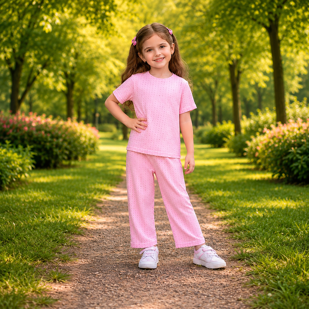 Dot Printed Kids Night Suit