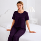 Dot Printed Style Night Suit-Dark Purple