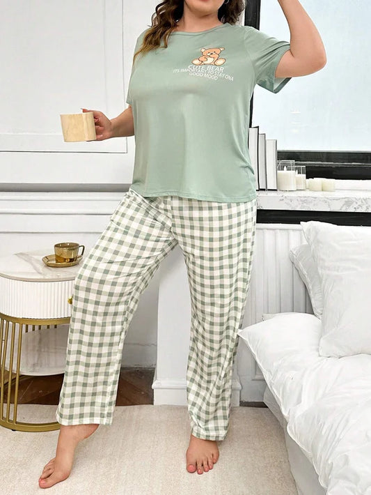 Good Mood Bear Printed Night Suit