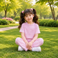 Light Leaf Printed Kids Night Suit