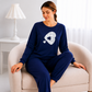 Puzzle Heart Printed Night Suit