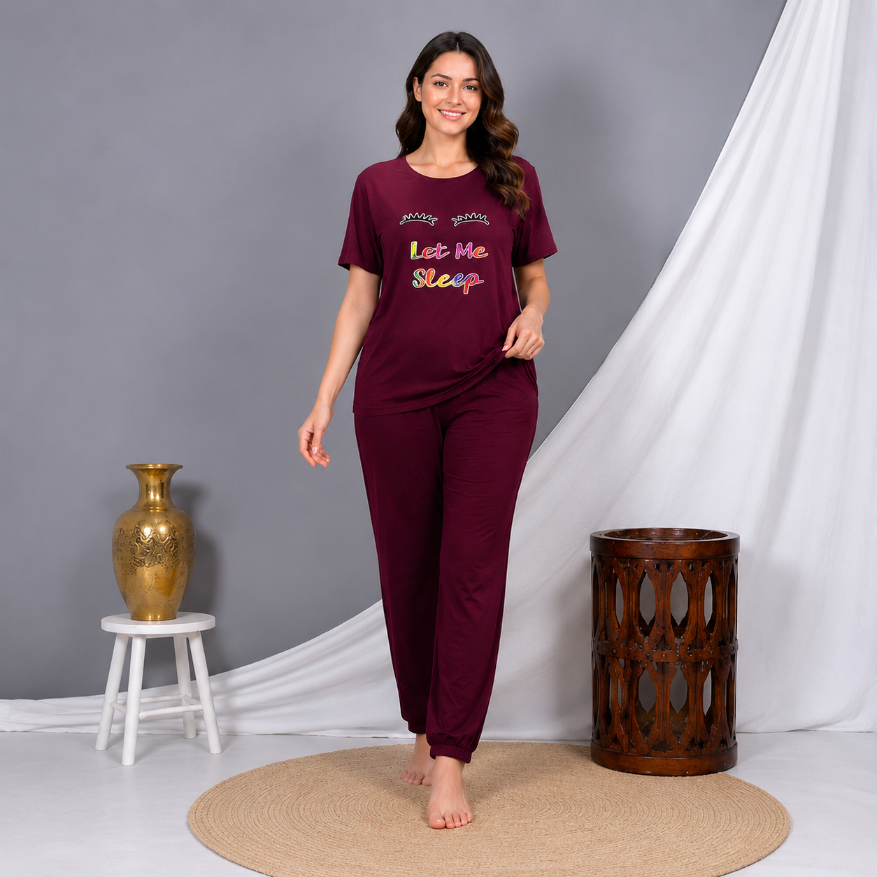 Eye Printed Night Suit