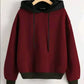 Maroon With Black Basic Hoodie