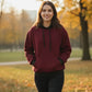 Maroon With Black Basic Hoodie