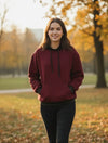 Maroon With Black Basic Hoodie