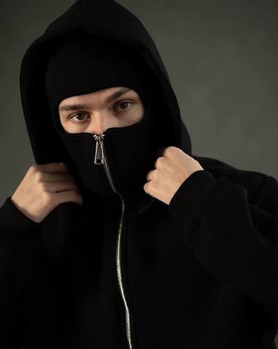 Balaclava Ninja Zipper Hoodie Jacket
